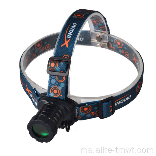 Zoom Lampu Hijau Headlamp yang boleh dicas semula